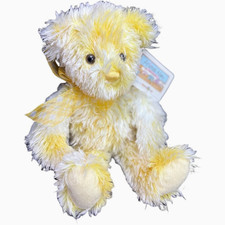 2000 Animal Alley Yellow Plush Bear NWT Toys R Us 13" Bow Sitting Teddy New VTG