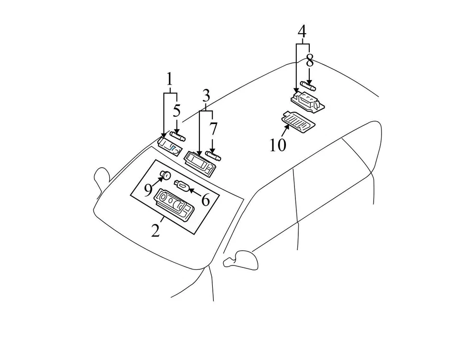 BMW 325XI 2001-2006 - luz de tocador/espejo derecho 6961992 Foto 3 de 4