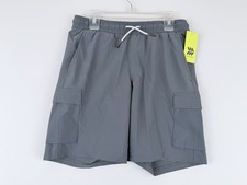 All In Motion Boys Adjustable Waist Adventure Cargo Shorts Dark Gray LARGE 10/12