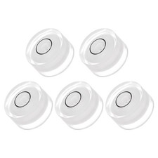 5pcs Small Circular Bubble Spirit Levels 19x10mm Tiny Level Leveling Tools White