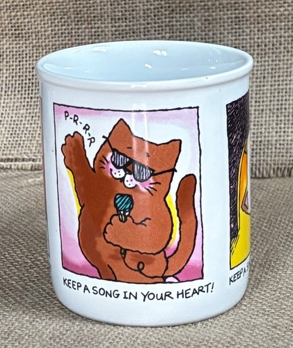Vintage Hallmark Cat Mug Mates Coffee Cup Whimsical Silly Fun Anthropomorphic - Picture 2 of 7