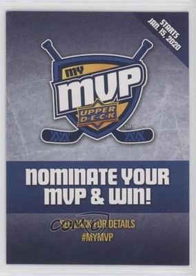 2019-20 Upper Deck My MVP Vancouver Canucks Header Card 2vh