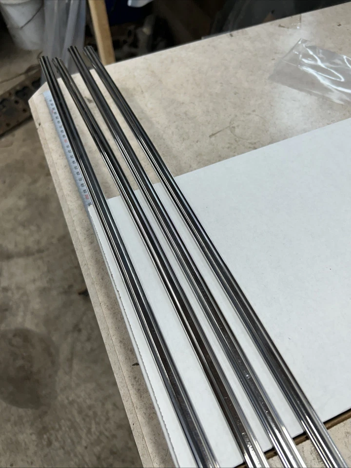 1946-48 Ford Super Deluxe Fordor Left and Right Rear Door Window Trim Moldings - Image 4 of 4