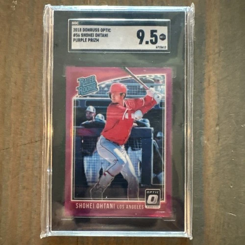 2018 Shohei Ohtani Rookie RC SGC 9.5 Panini Optic Purple Prizm #56 MT+ PSA