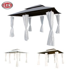 Ersatzdach Pavillon 4x3m wasserdicht Gartenpavillon Doppeldach Farbauswahl