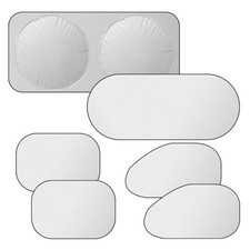 6PCS Reflective Car Windshield Sunshade, Foldable Side Window Sun Shade with