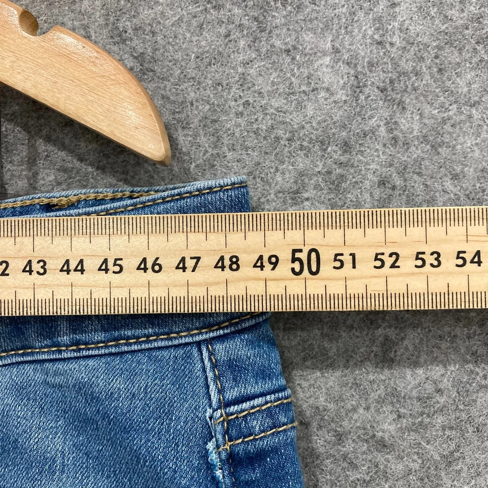 Rockmans Jeans Womens Size 18 Blue Floral Embroidered Denim Ankle 45613 - Image 4 of 4