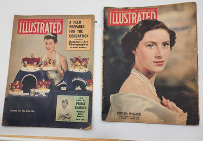 Two Illustrated Magazines Queen prepares for coronation 1950