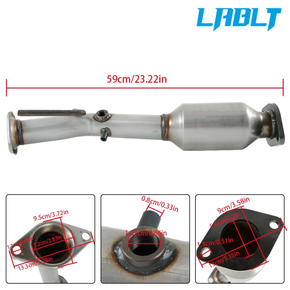 Juego convertidor catalítico delantero y trasero para Nissan NV200 S SV 2,0 L L4 2013-2020 Foto 4 de 4