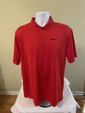 Nike Golf Dri-fit Men's Red Polo Shirt Size Large 100 Recycled Polyester NWOT
