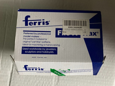 Ferris File-a-Wax 1 Pfund blaue oder grüne Blöcke, 145 mm x 90 mm x 36 mm Schmuckherstellung