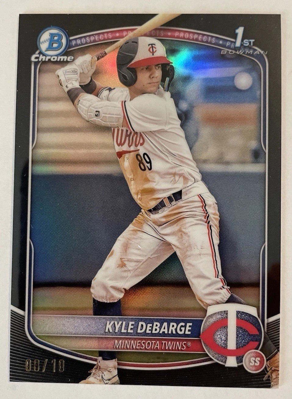 2025 Bowman Chrome Prospects Kyle DeBarge #BCP-139 Black Refractor /10 (RC)