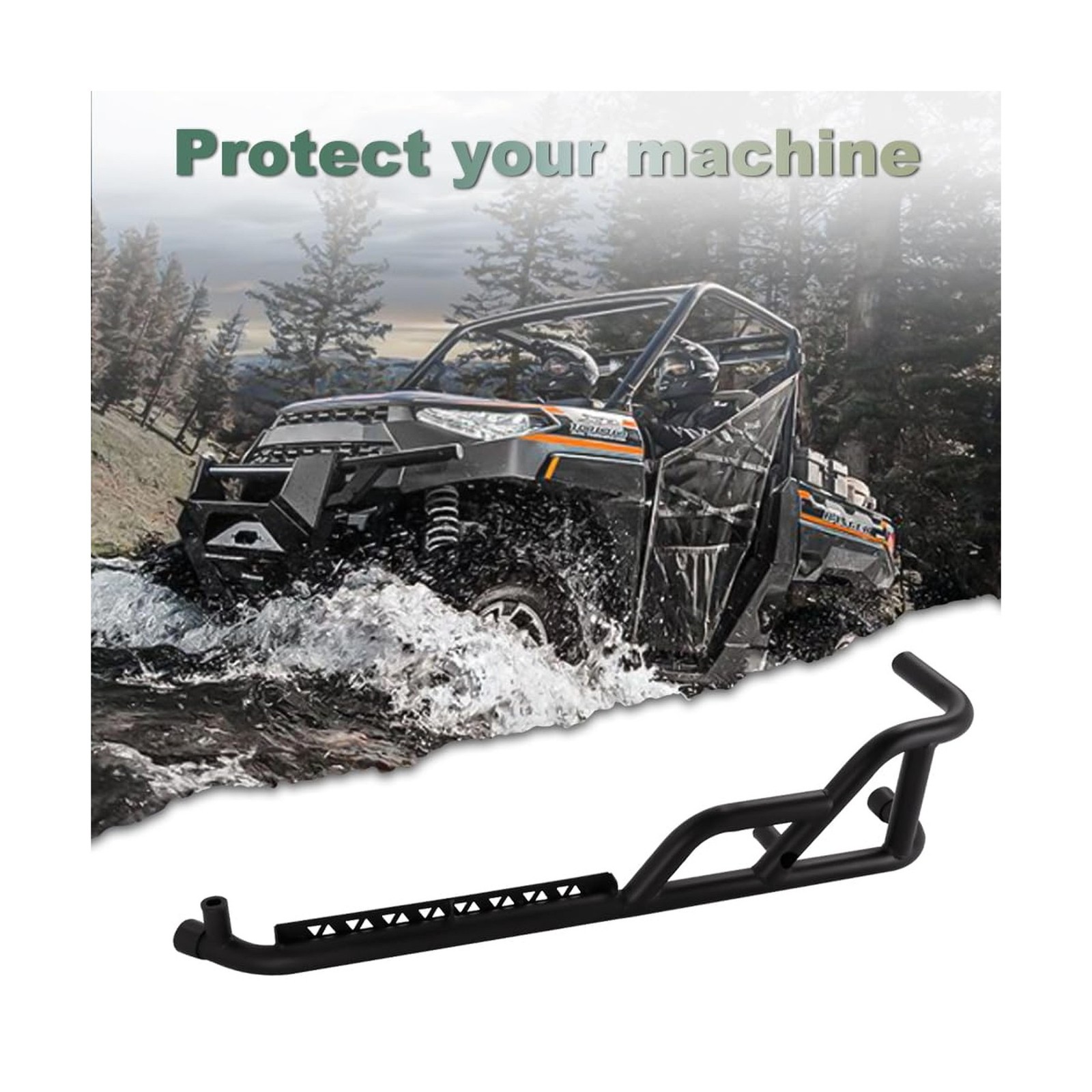 NIXFACE Rock Sliders Nerf Bars Fit for 2018-2023 Polaris Ranger XP 1000/Range...