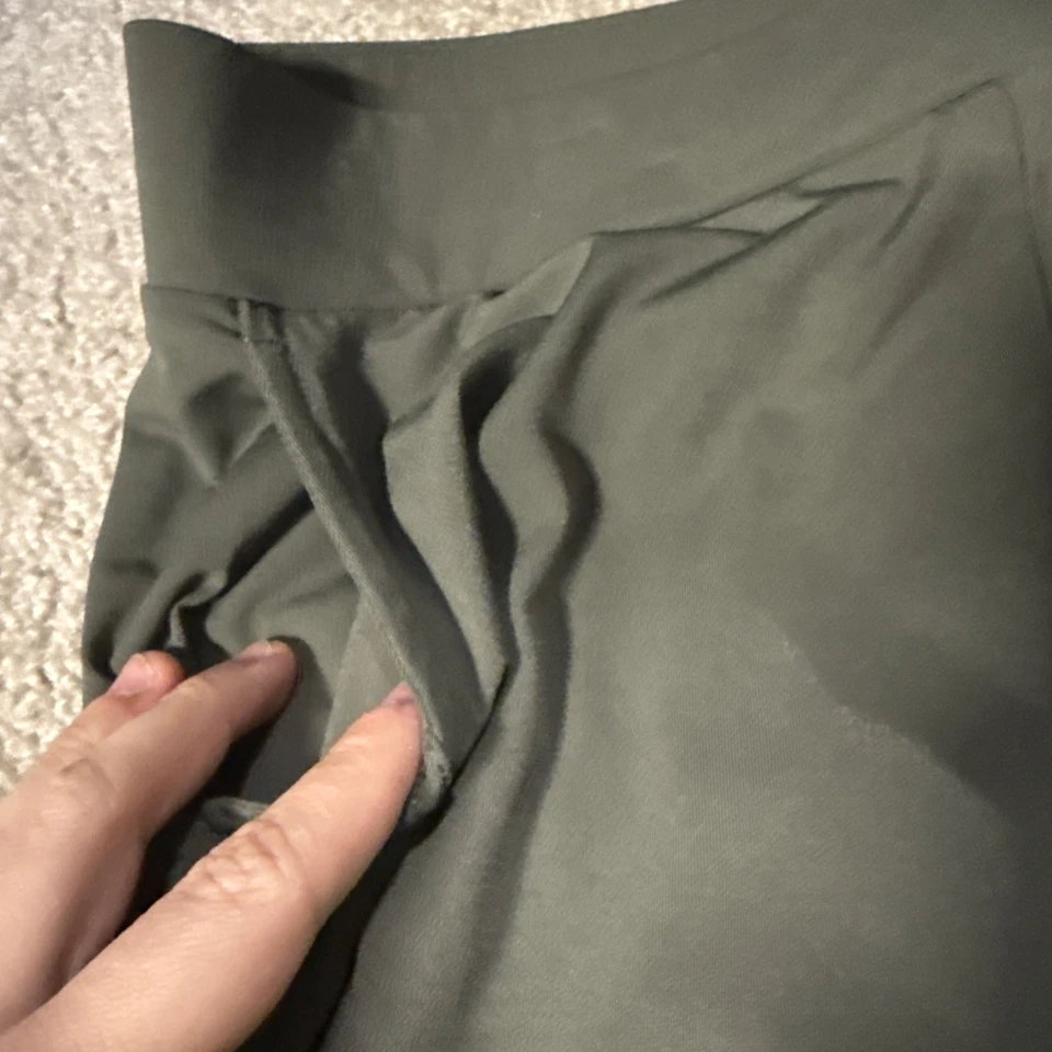 LISA RINNA Collection Size S Olive Green Pull-On Stretch ANKLE JOGGER PANTS - Image 3 of 4