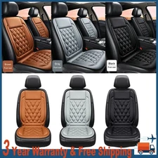 2PCS Universal Heated Car Seat Cushion Heater Warmer Pad 12V For Full Back &Seat