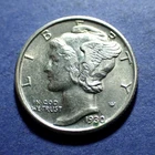 1930 Mercury Dime  AU