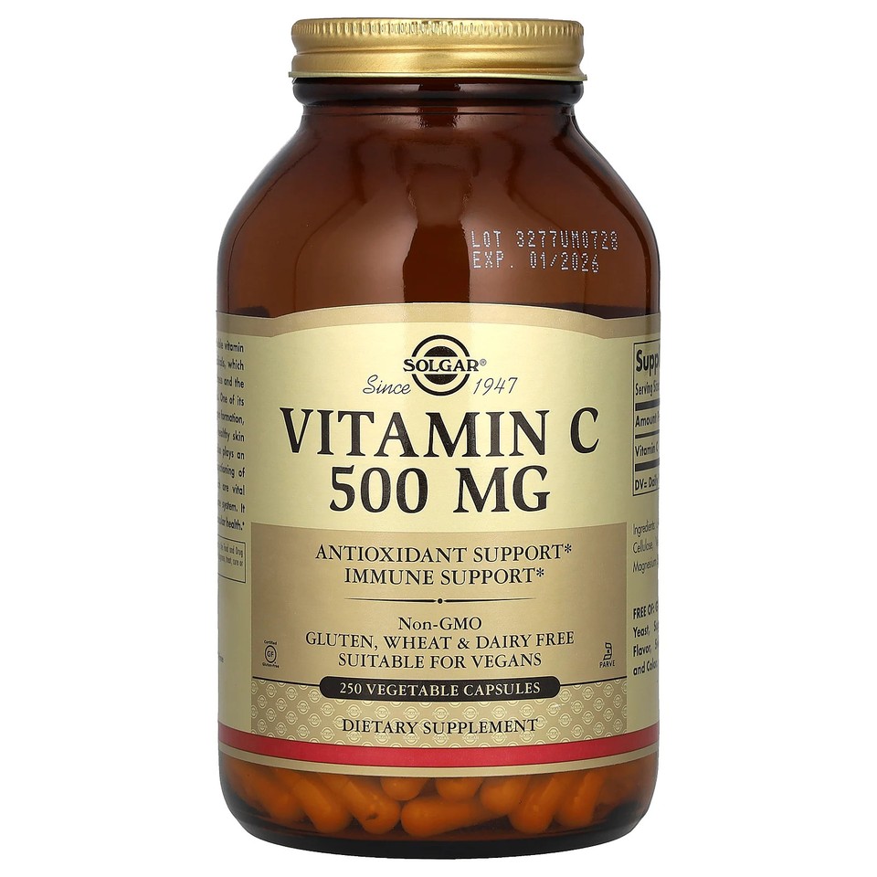 Vitamin C, 500 mg, 250 Vegetable Capsules