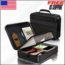 Fireproof Document Box with Lock 5200 F Fire  Water Resistant File Organizer
