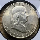 1948-D Franklin Half Dollar - Actual Coin Shown - 90% Silver INV#156