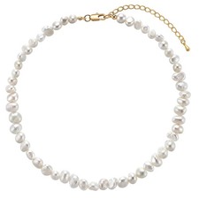 Baroque Pearsl Choker Necklace for Women Natural Freshwater 6-8mm White Pearl...