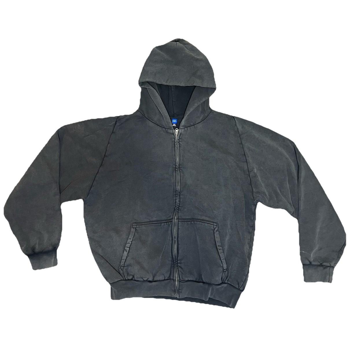 Yeezy Gap Engineered By Balenciaga Poetic Black Zip Up Hoodie Size