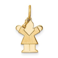 14k Yellow Gold Mini Girl Love Charm XK832