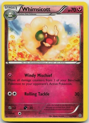 Whimsicott Uncommon Fairy XY - Ancient Origins 56/98 LP 2015 Atsuko Nishida