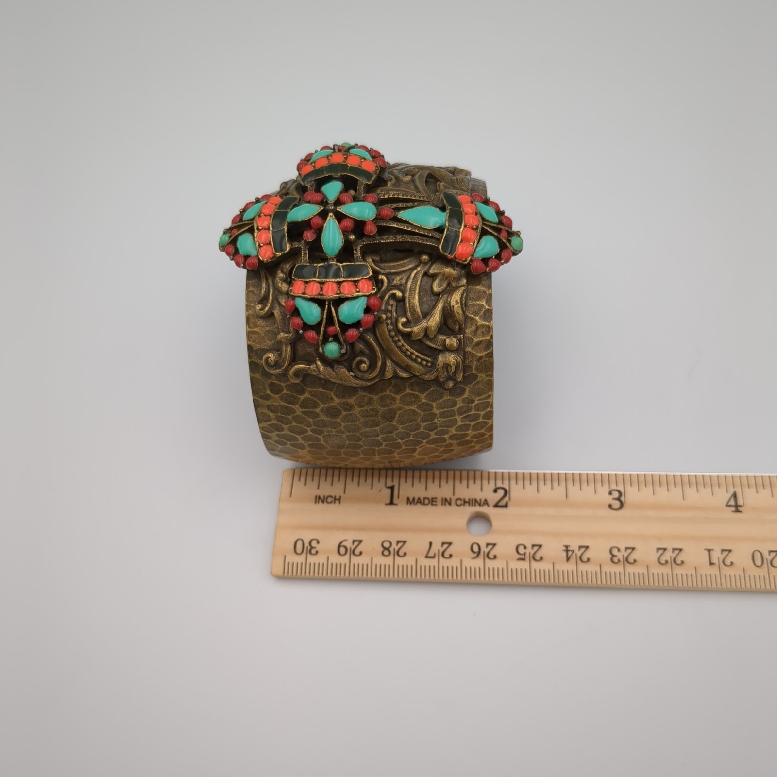 Ollipop USA Statement Cuff Bracelet Turquoise Cor… - image 3