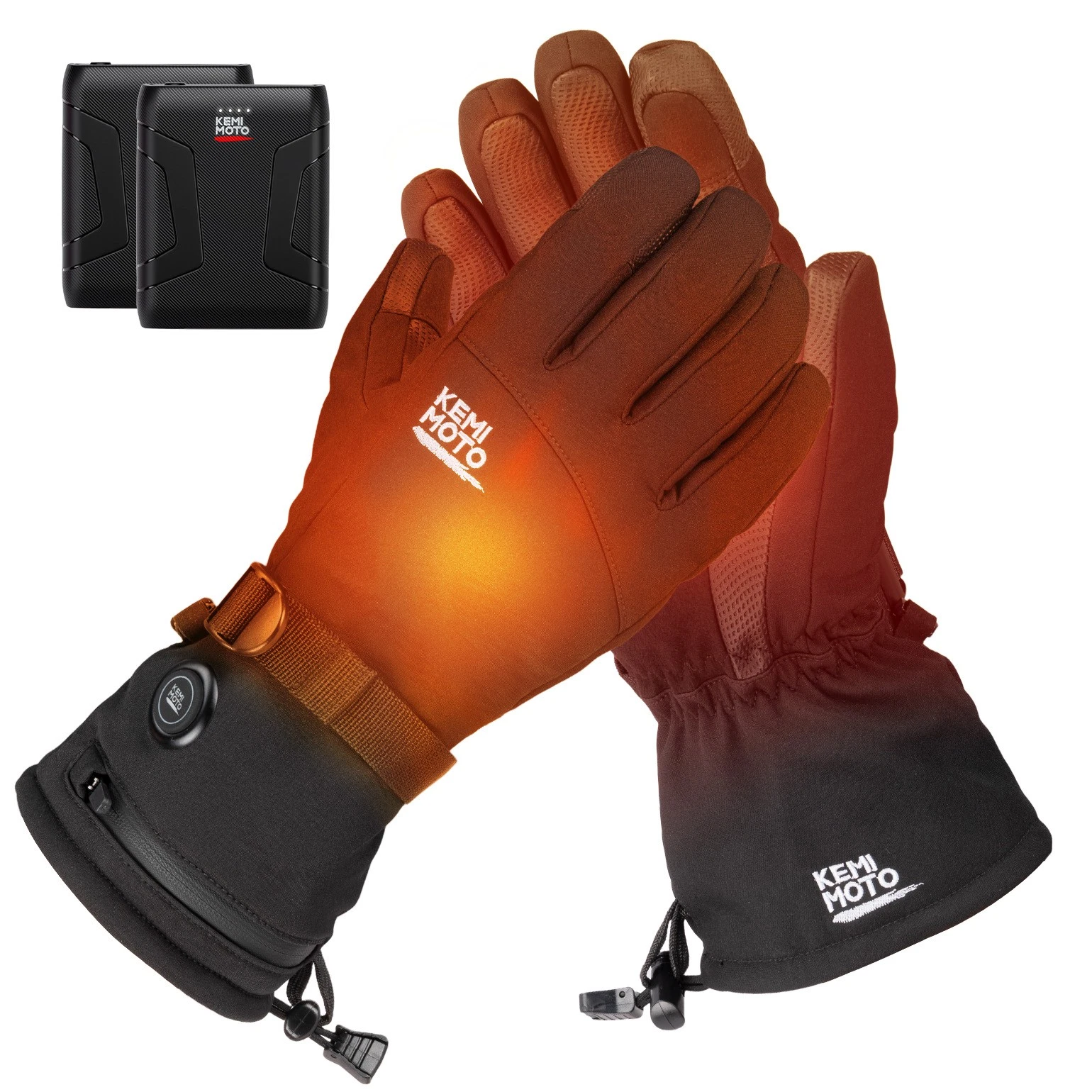 Motorcycle Electric Heated Gloves Men Touchscreen Winter Warm Waterproof 2500mAh