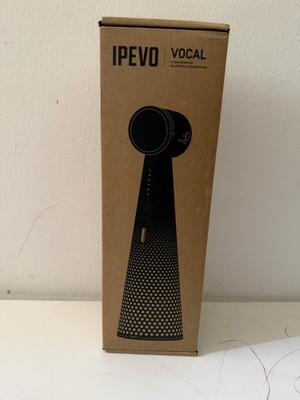 Ipevo Vocal Wireless Speakphone, Black, Omnidirectional/Beamforming, Two-Way AI 