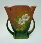 Vintage Roseville Pottery White Rose 987-9" Vase