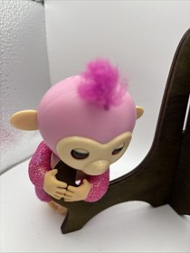 WowWee Fingerlings Lot &ndash;Purple Dragon & Pink Glitter Monkey Interactive Tested!