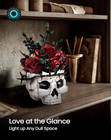 Skull Rose Bouquet Building Set Compatible with Lego Flowers for Adult - Hal...