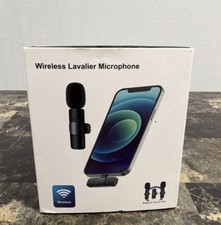 Wireless Lavalier Microphone MKF-01, Clip-On, Plug Play, 20m, Black