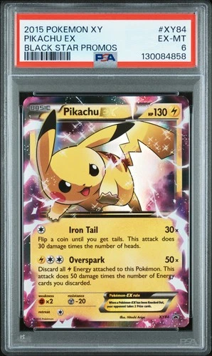 2015 POKEMON XY BLACK STAR PROMOS PIKACHU EX #XY84 PSA 6 EX #130084858