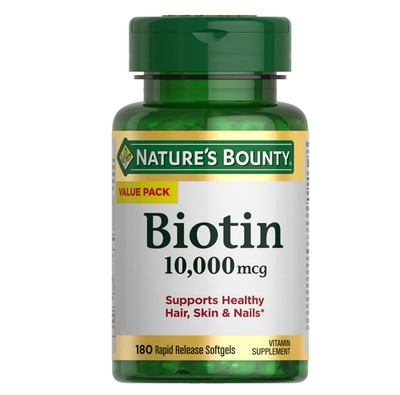 Biotin 10000mcg Nature s Bounty 180 Rapid Release Softgels