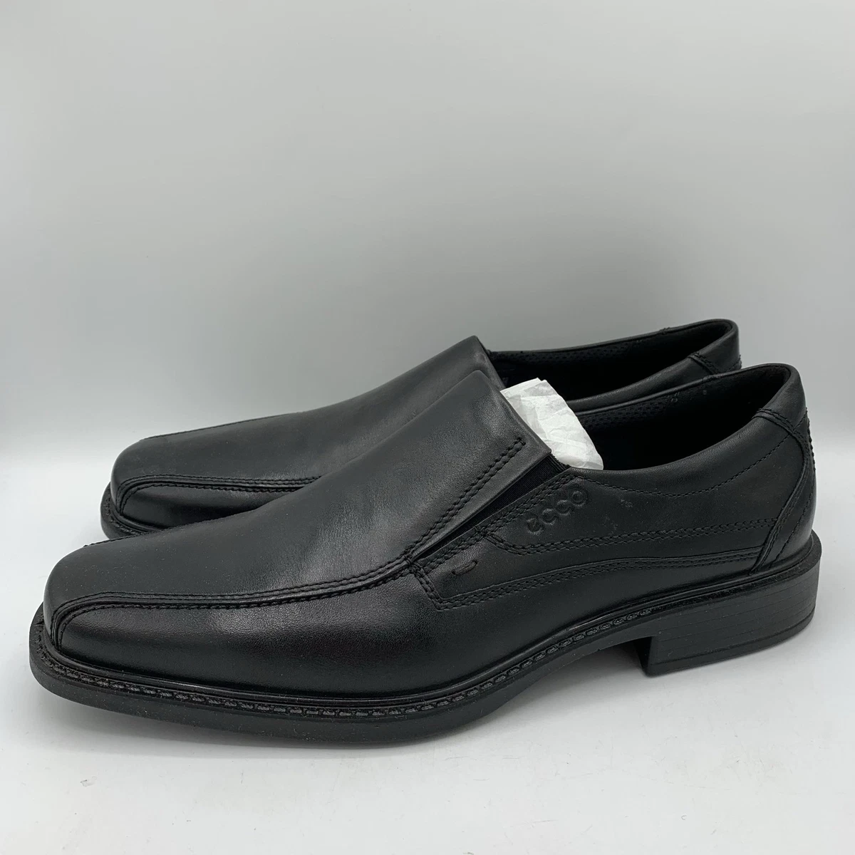 ECCO Shoes Mens 11.5 Black Leather Slip On Oxford Dress Square Toe Comfort Ecco Men main image 4