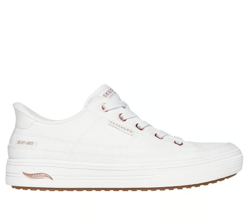 SALE!!! Skechers Women's Skechers Slip-ins: Arch Fit Arcade - See Ya There WHITE