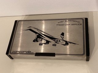 Genuine British Airways Concorde Souvenir A Metal Trinket / Cigarette Box