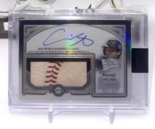 SHOHEI OHTANI 2023 TOPPS DYNASTY WBC GAME USED BALL LEATHER PATCH AUTO /5 SEALED