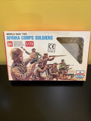 ESCI Ertl WWII AFRIKA CORPS SOLDIERS 206 1:72 Scale Figure Model Kit