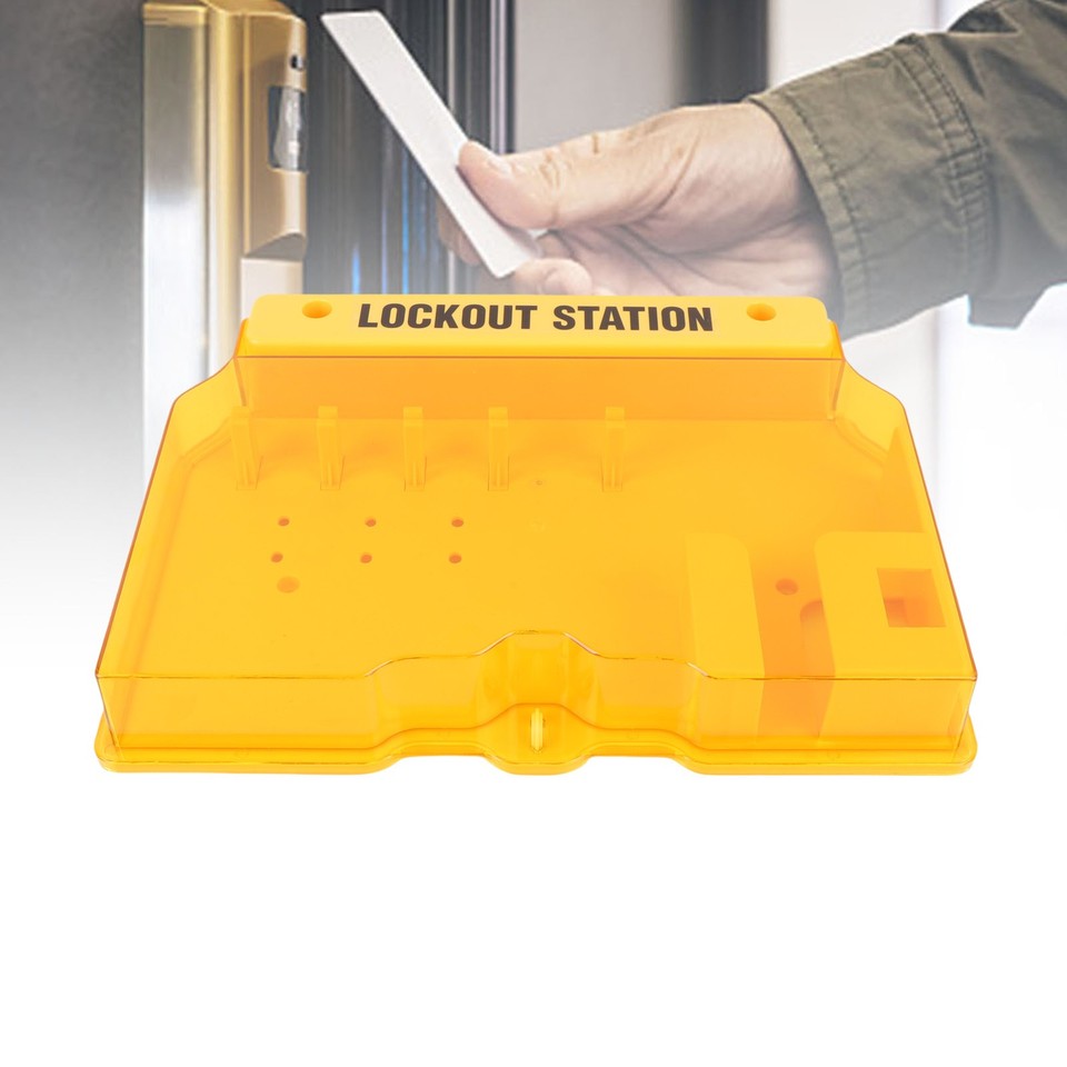 Lockout Tagout Station Kit PC Transparent Cover Wall Mount Industrial ...