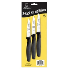 MERCER CUTLERY M23903 Knife Set,3 in Blade,Black Handle 6CHH9