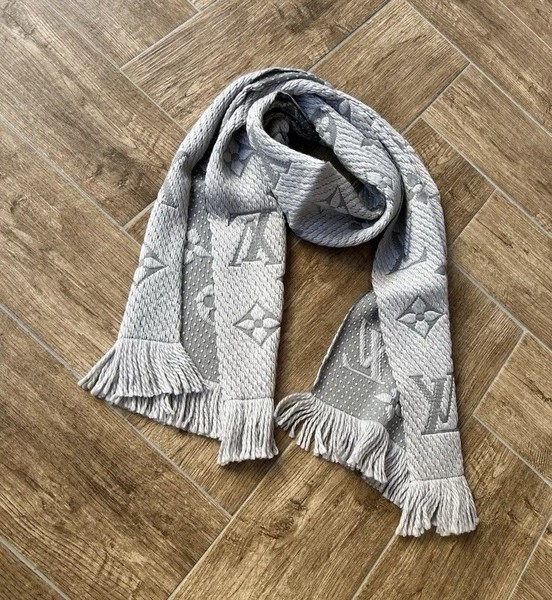 LV Logomania wool scarf - for Women | Grey