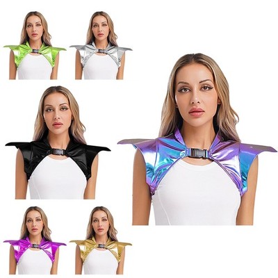 DE Damen Metallic Armor Gothisches Puleder Bolero Oberteil Steampunk Kostüms