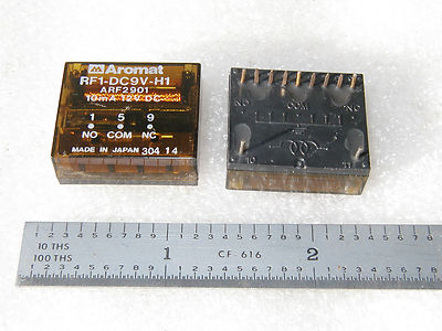 AROMAT  RFI-DC9V-H1  SPDT  10mA  9VDC COIL  HIGH FREQUENCY RELAYS - 2 pcs