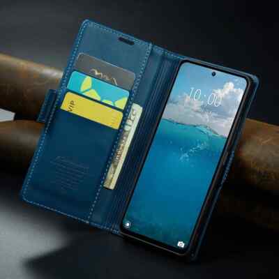 Leather Case For POCO M6 4G/ Redme Note 13 R/Redme13  Card Holder Stand Cover 
