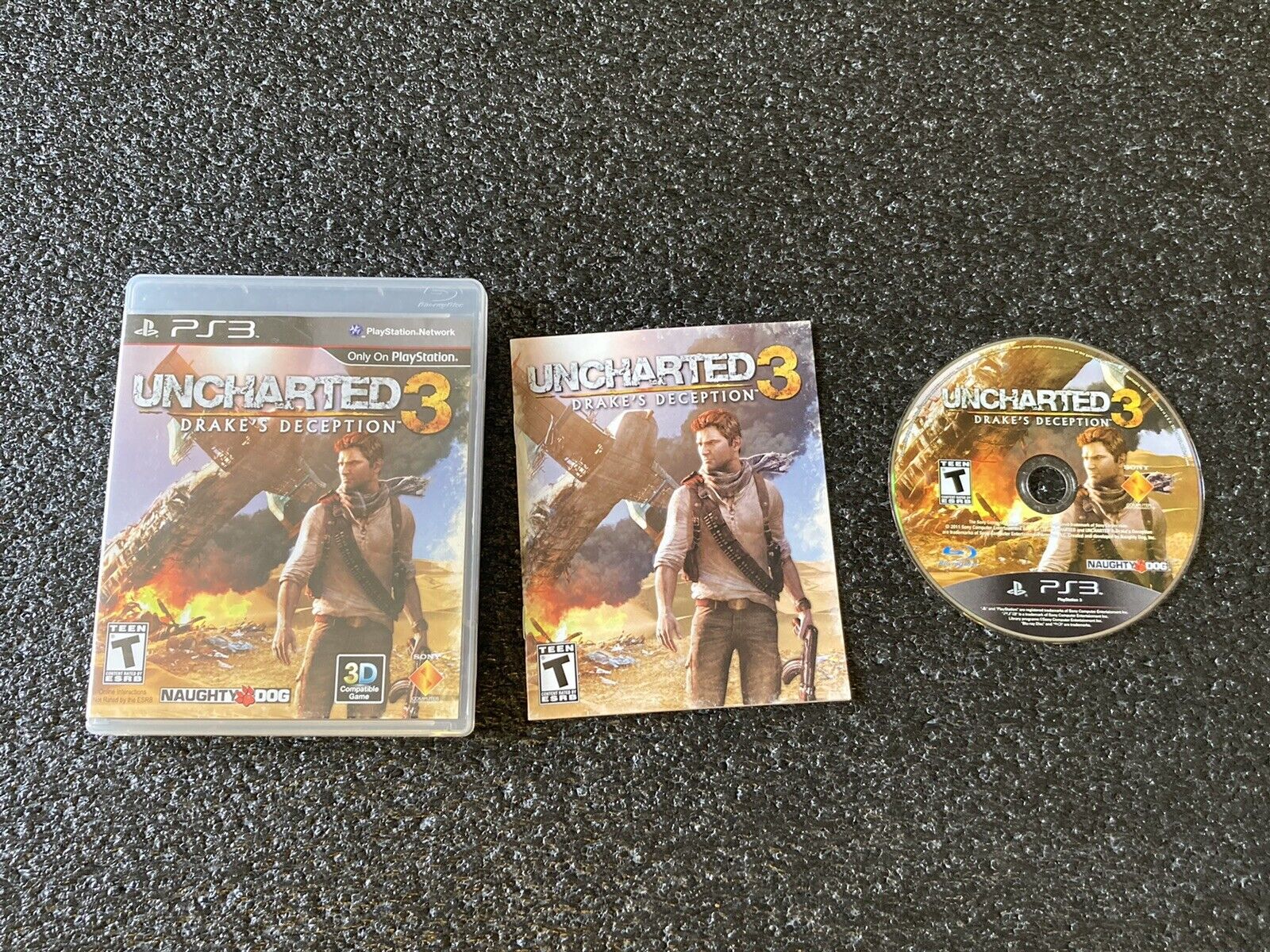 Uncharted 3: Drake's Deception (PS3, Sony PlayStation 3) Disc Only!!  711719823322