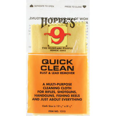 Hoppe's Quick Clean Rust & Lead Remover Cloth Nonabrasive Gun Cleaning Wipe