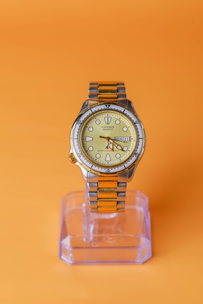 Citizen Diver Two Tone 200M 38mm Mens Quart Watch | eBay